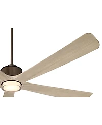 Casa Vieja 60" Casa Vieja Hex Oak Led Ceiling Fan with Remote
