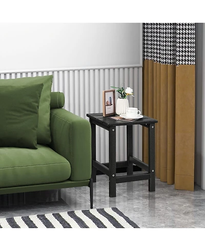 sumyeg 14 Inch Square Outdoor Adirondack Side Table Weather Resistant