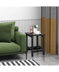 sumyeg 14 Inch Square Outdoor Adirondack Side Table Weather Resistant