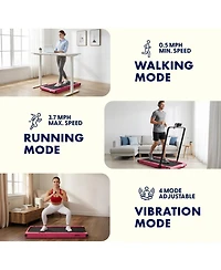 Squatz 2-in-1 Walking Pad Treadmill with Vibration Plates (SQWPVH15PK)