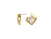 Rivka Friedman 18K Gold Plated Cubic Zirconia Sculptural Stud Earrings