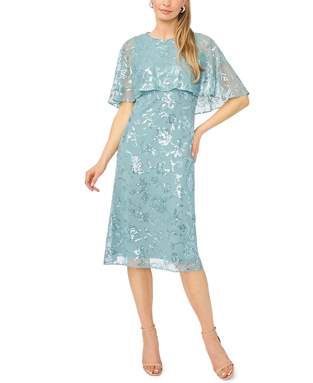 macys knee length dress Msk Petite Short Sleeves Knee Length Dress