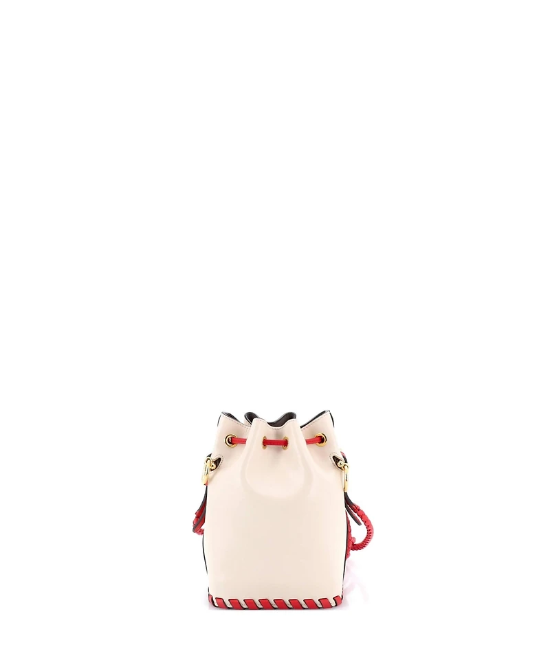 Pre-Owned Fendi Mini Mon Tresor Bucket Bag Whipstitch Leather