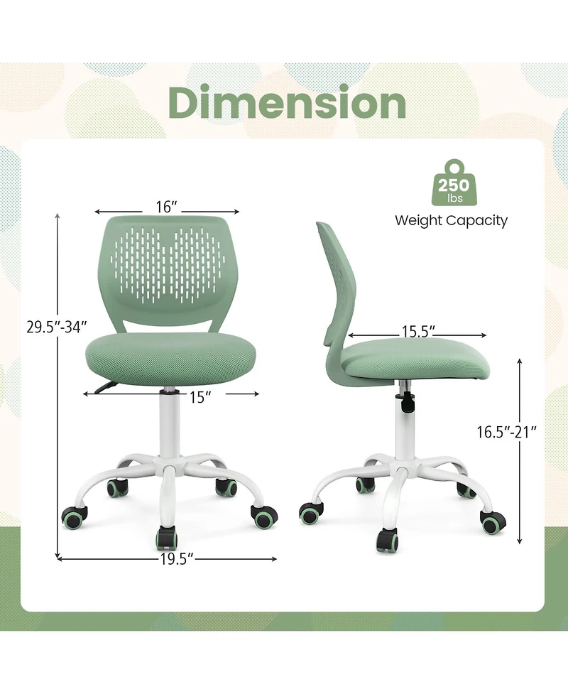 Sugift Ergonomic Kids Study Chair with Adjustable Height