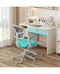 Sugift Kids Desk Chair with Adjustable Height Armrest and Footrest
