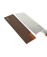 Babish 14 Piece Full Tang Forged Dark Pakka Wood Knife Set with High Carbon German Steel and Protective Sheaths.