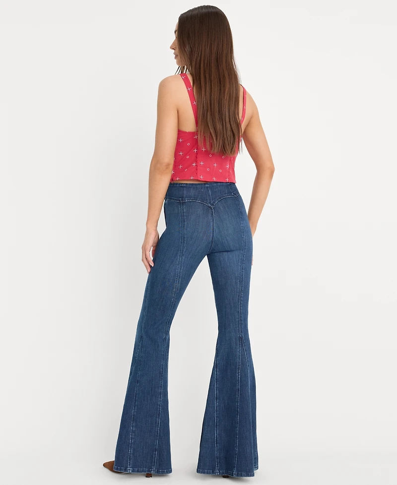 Good American Women's High-Rise Flared-Leg Jeans