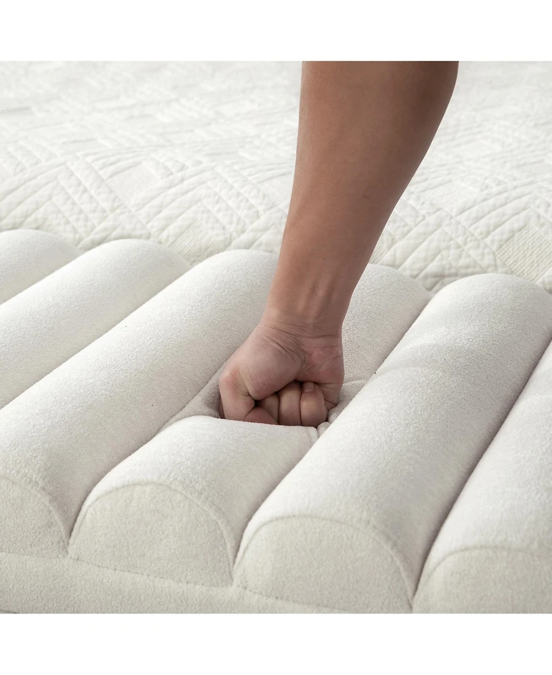 Boyel Living 65.55" Modern Upholstered Storage Bench with Rolled Armrests and Rubberwood Legs, Napped Fabric Daybed for Room, Bedroom, Ent