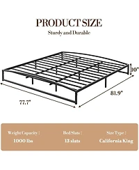 gaomon Bed Frame with 4 Storage Drawers and Adjustable Headboard Linen Upholstered Platform Beds Diamond Stitched Button Tufted