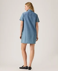 Levi's Women's Short-Sleeve Collared Denim Shirt Dress