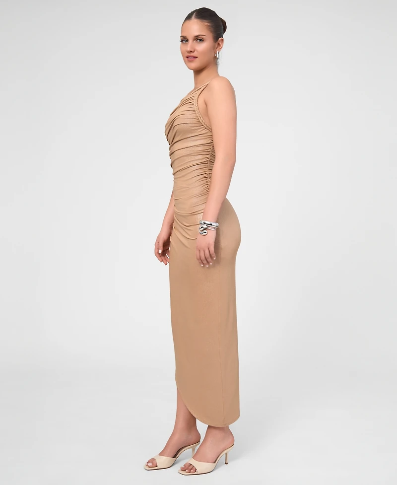 Rachel Roy Women's Metallic Ruched Midi Dress