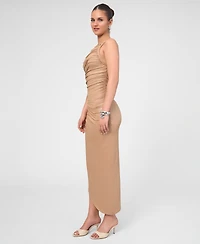 Rachel Roy Women's Metallic Ruched Midi Dress