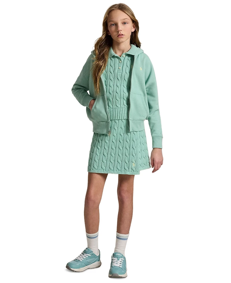 Polo Ralph Lauren Girls' 7-16 Full-Zip Long-Sleeve Hoodie