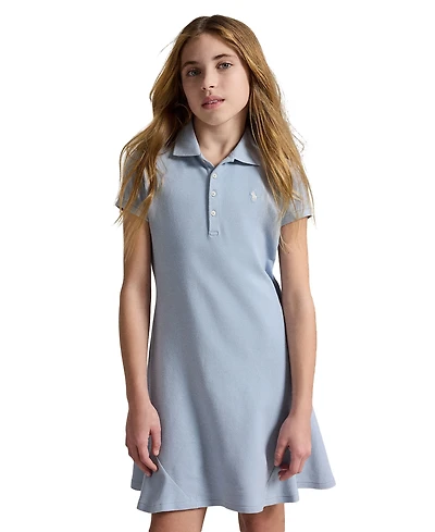 Polo Ralph Lauren Girls' 7-16 Stretch Mesh Collar Dress