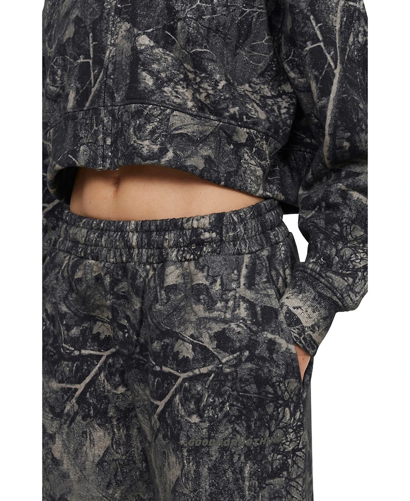 Good For Nothing Women's Woodland Camo Baggy Jogger