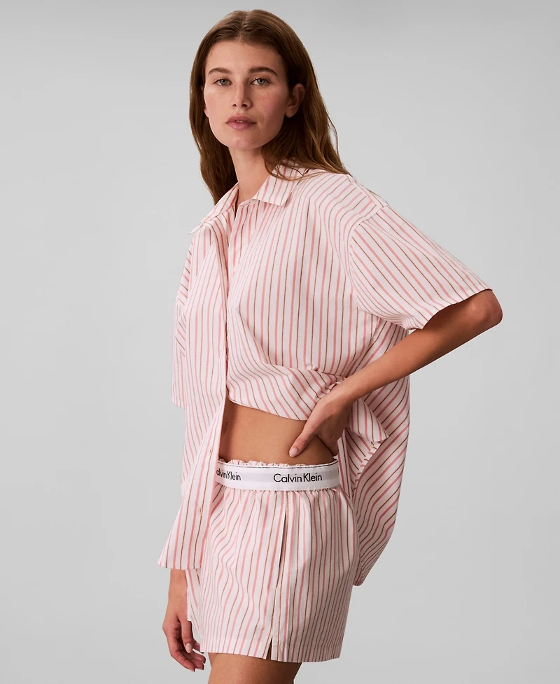 Calvin Klein Women's Striped Pull-On Shorts