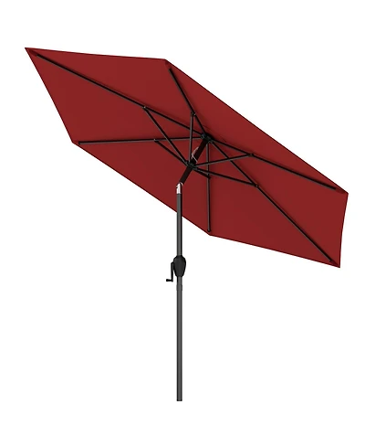 Sugift 7.5 ft Heavy Duty Outdoor Market Umbrella with Push Button Tilt