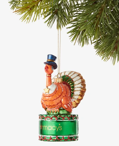 Macy's 100th Thanksgiving Day Parade Glass Turkey Ornament, Macy's Exclusive