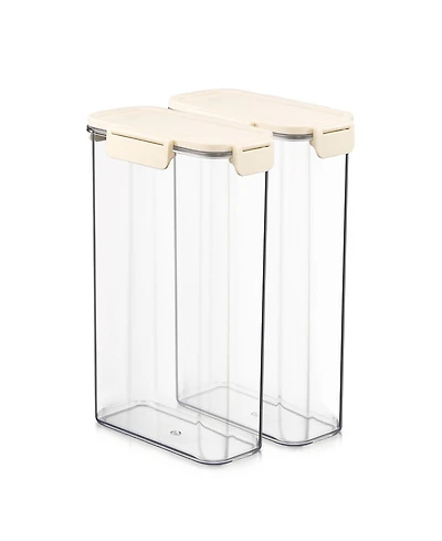 Sorbus Pack Airtight Food Storage Containers – Clear Stackable Canisters for Pantry, Rice, Pasta