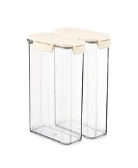 Sorbus Pack Airtight Food Storage Containers – Clear Stackable Canisters for Pantry, Rice, Pasta