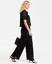 I.n.c. International Concepts Women's Cotton Crochet Blouse, Macy's Exclusive