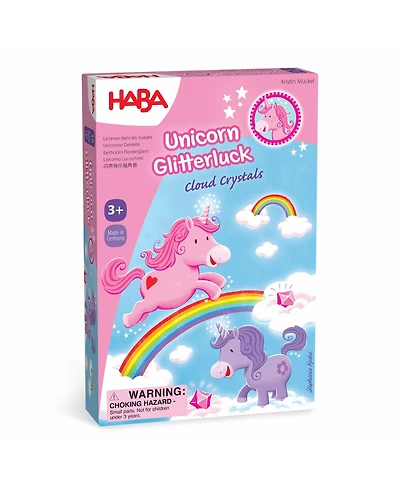 Haba Unicorn Glitterluck Cloud Crystals - A Sparkling Dice Games Competition, Children's Games and Unicorn Gifts for Ages 3+