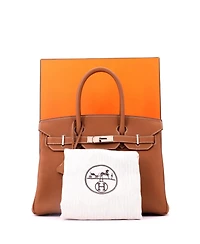 Pre-Owned HERMES Birkin 30 Handbag Brown Togo with Palladium Hardware