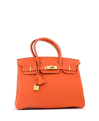 Pre-Owned Hermes Birkin Handbag Togo with Gold Hardware