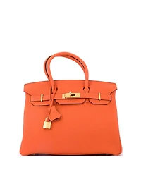 Pre-Owned Hermes Birkin Handbag Togo with Gold Hardware