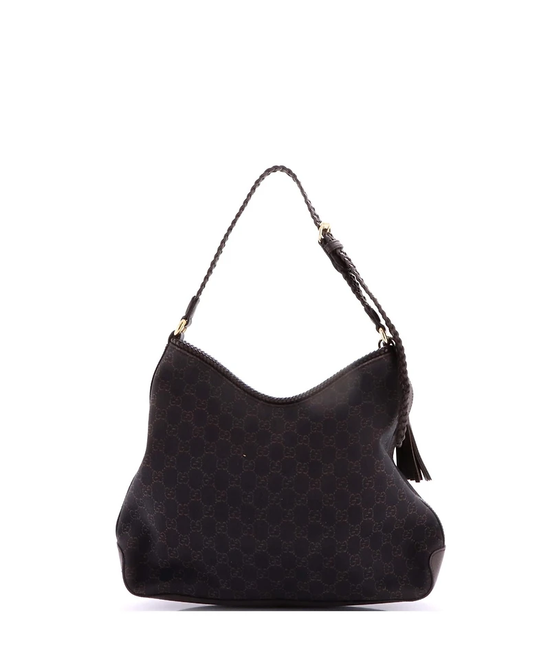 Pre-Owned Gucci Medium Marrakech Hobo Gg Canvas