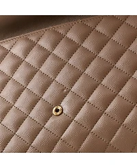 Pre-Owned Saint Laurent Classic Monogram Envelope Wristlet Clutch Mixed Matelasse Leather