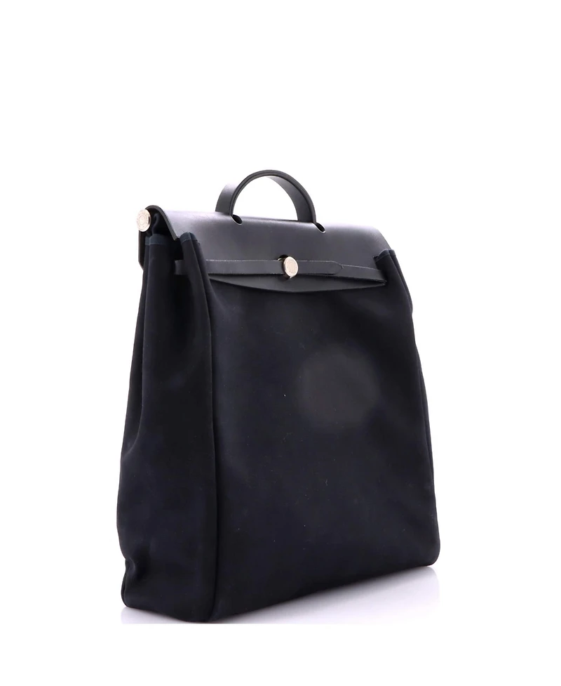 Pre-Owned HERMES Gm Herbag Toile and Leather