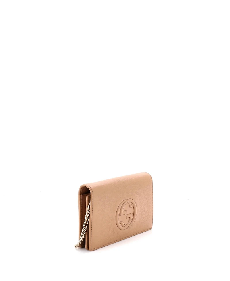 Pre-Owned Gucci Soho Wallet on Chain Leather