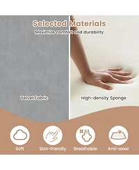 Sugift Upholstered Entryway Bench with Padded Seat for Bedroom