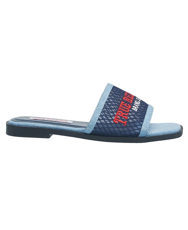 True Religion Women's Brat Mesh Slip on Sandal