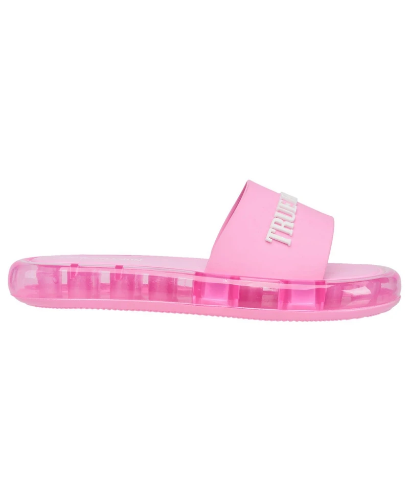 True Religion Women's Logo Strap Jelly Slide