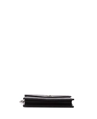 Pre-Owned Saint Laurent Small Classic Monogram Wallet on Chain Matelasse Chevron Leather