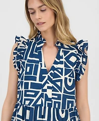 Sandra Darren Petite Ruffled Tiered Shift Dress