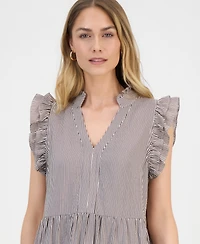 Sandra Darren Petite Ruffled Tiered Shift Dress