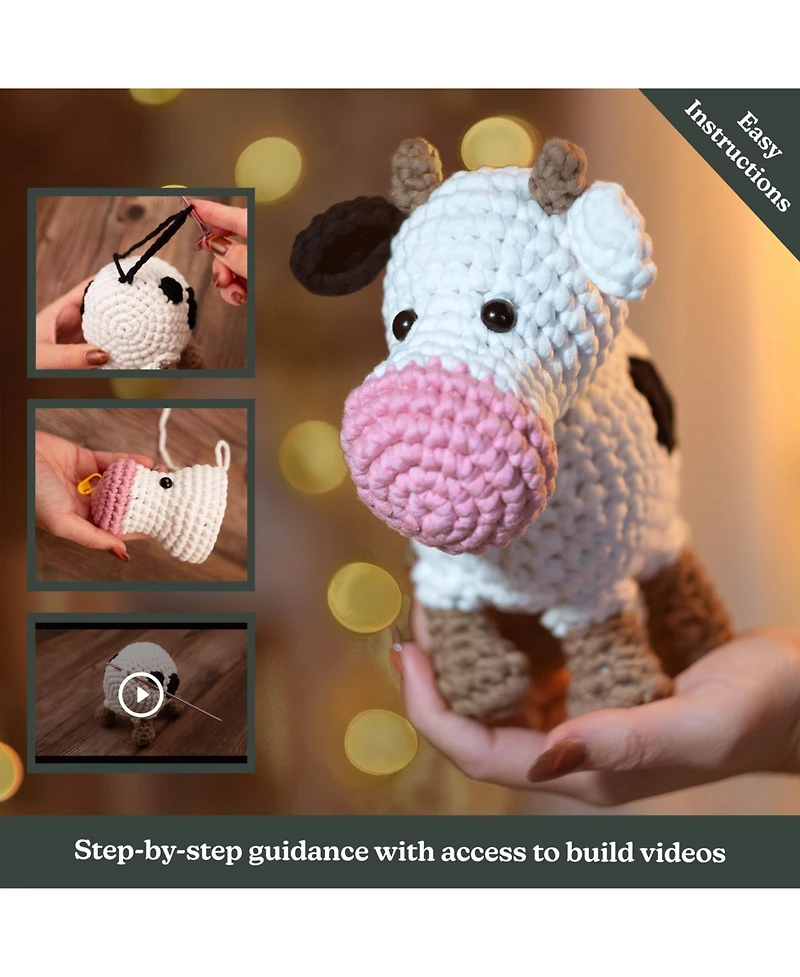 Hearth & Harbor Amigurumi Crochet Kit for Beginners Adults and Kids, Learn to an Easy Stuffed Animal