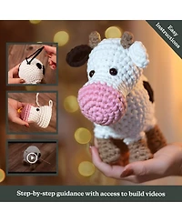 Hearth & Harbor Amigurumi Crochet Kit for Beginners Adults and Kids, Learn to an Easy Stuffed Animal