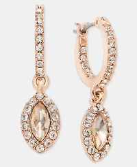 Givenchy Pave & Stone Charm Hoop Earrings