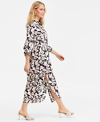 I.n.c. International Concepts Women's Printed Button-Front Maxi Dress, Macy's Exclusive