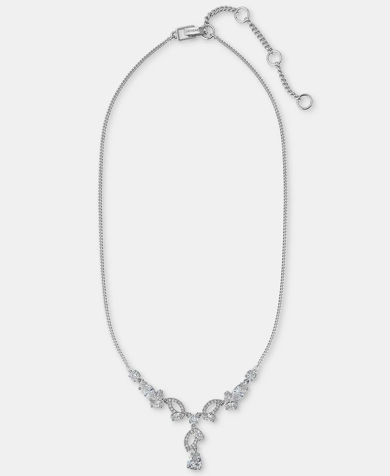 Givenchy Cubic Zirconia Lariat Necklace, 16" + 3" extender