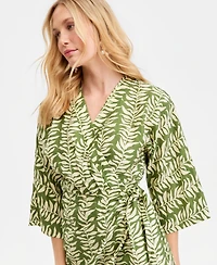 I.n.c. International Concepts Women's 3/4-Sleeve Printed Kimono Dress, Macy's Exclusive