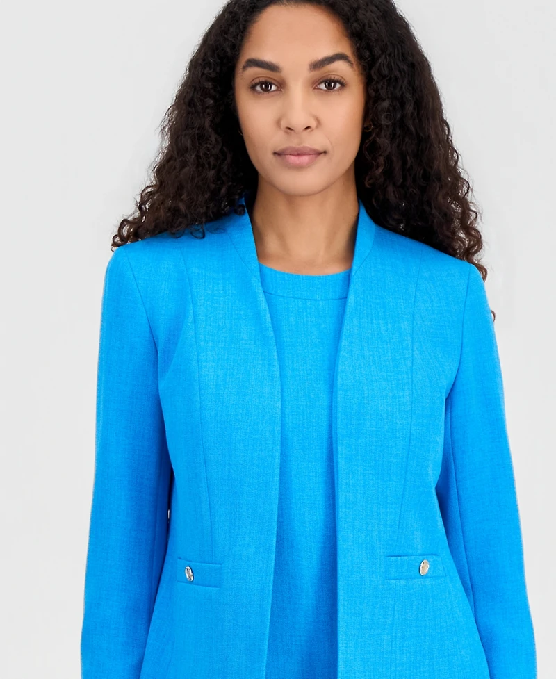 Kasper Women's Collarless Open Front Blazer