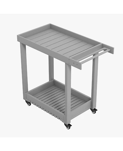 gaomon Utility Rolling Service Cart, 2-Tier Kitchen Food Cart for Home, Office, Warehouse, 500lb Capacity, Easy Maneuver