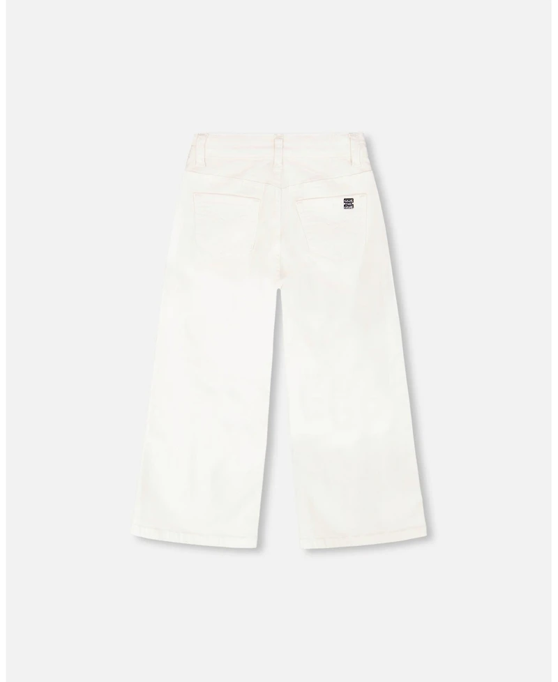 Deux par Deux Little Girls Wide Leg Jeans