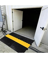 Yescom Rubber Cable Protector Ramp 5 Channel Heavy Duty Ada Compliant Driveway Road Hump Wire Cord Cover