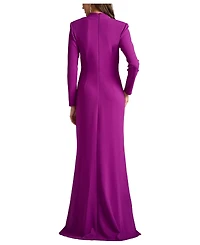 Tadashi Shoji Women's Markum Long-Sleeve Flounce Gown